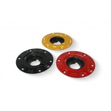 CNC Racing 'GEAR' Aluminum Gas Cap Flange for Ducati Multistrada V4 / 1200 / 1260 / 950, Diavel 1260, and Hypermotard 950